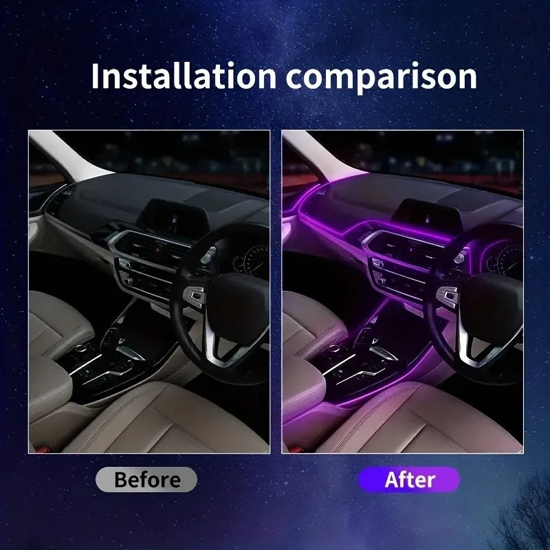 5M USB LED Neon Interior Light Strip for Cars