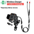 Shockproof Motorcycle Phone Mount – Optional 15W Wireless + 36W USB-C Charging