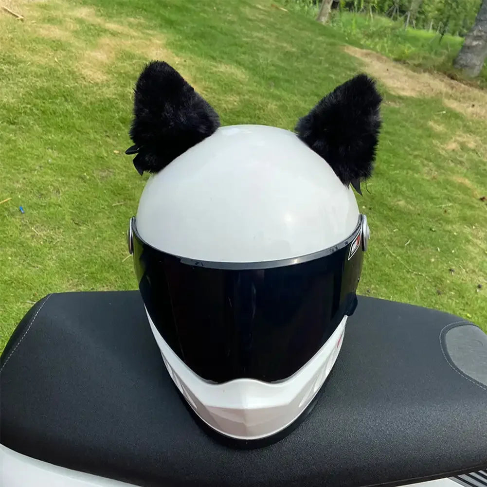 Plush Cat Ear Helmet Decorations (2-Pack)
