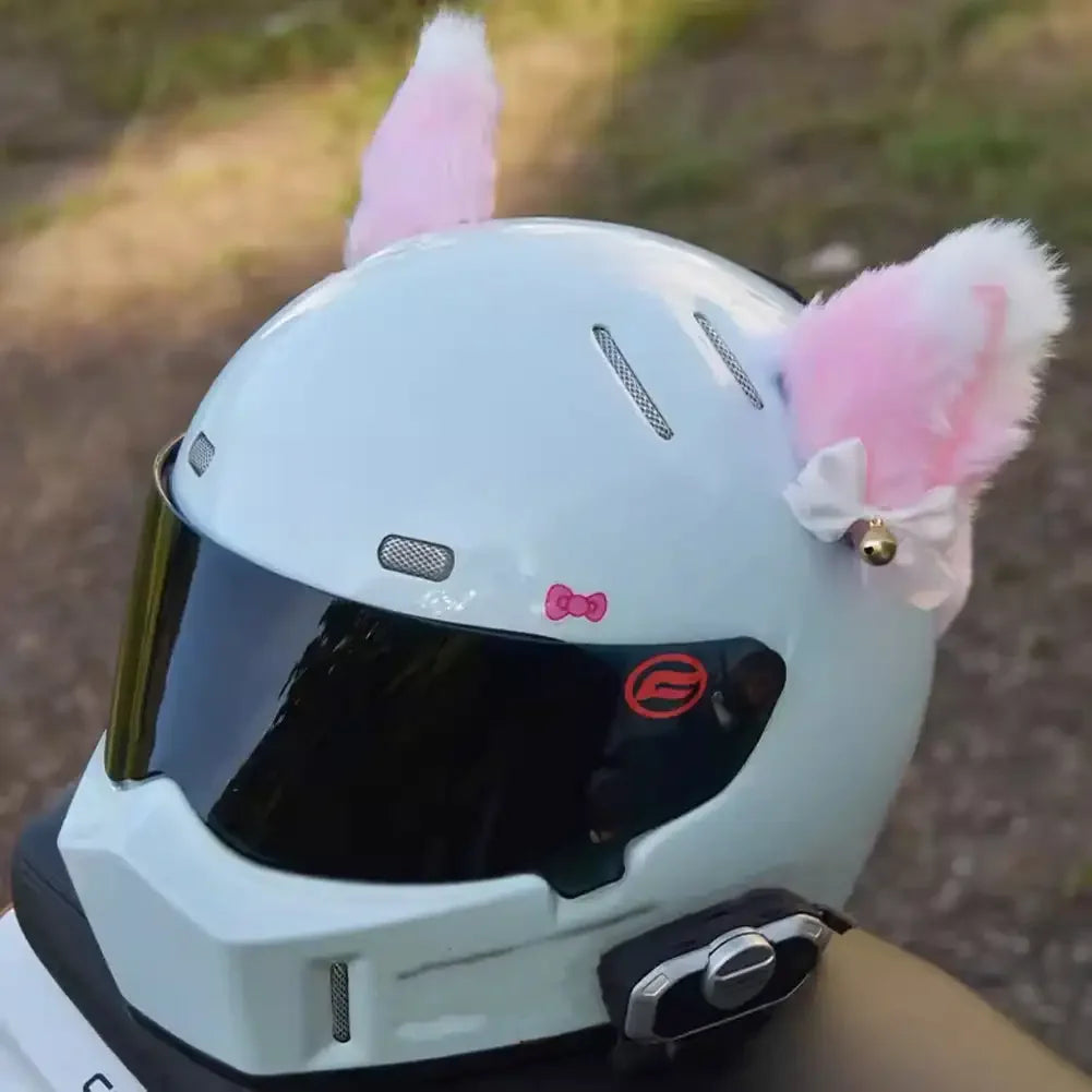 Plush Cat Ear Helmet Decorations (2-Pack)