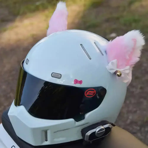 Plush Cat Ear Helmet Decorations (2-Pack)