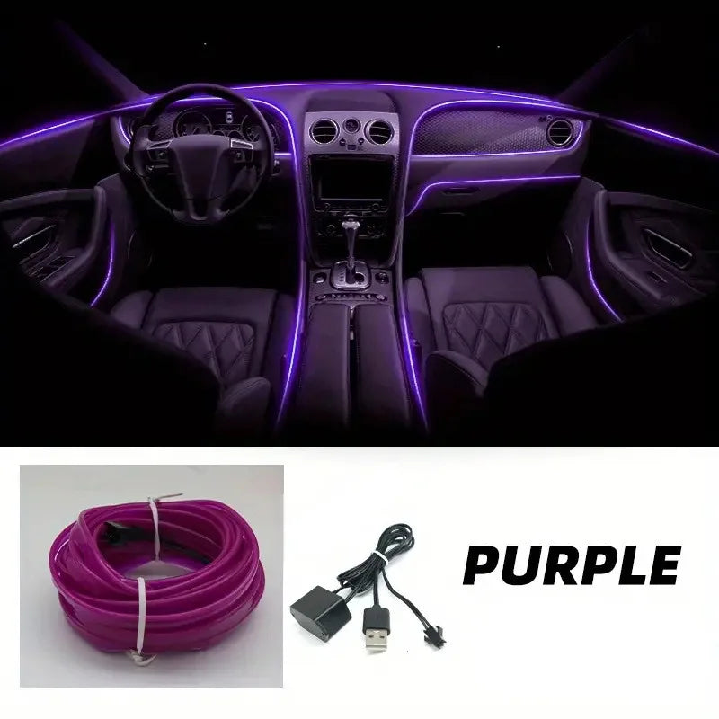5M USB LED Neon Interior Light Strip for Cars