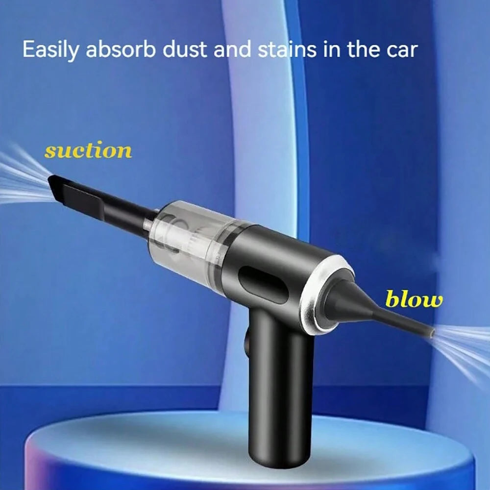 3-in-1 Cordless Car Vacuum & Blower – USB Rechargeable