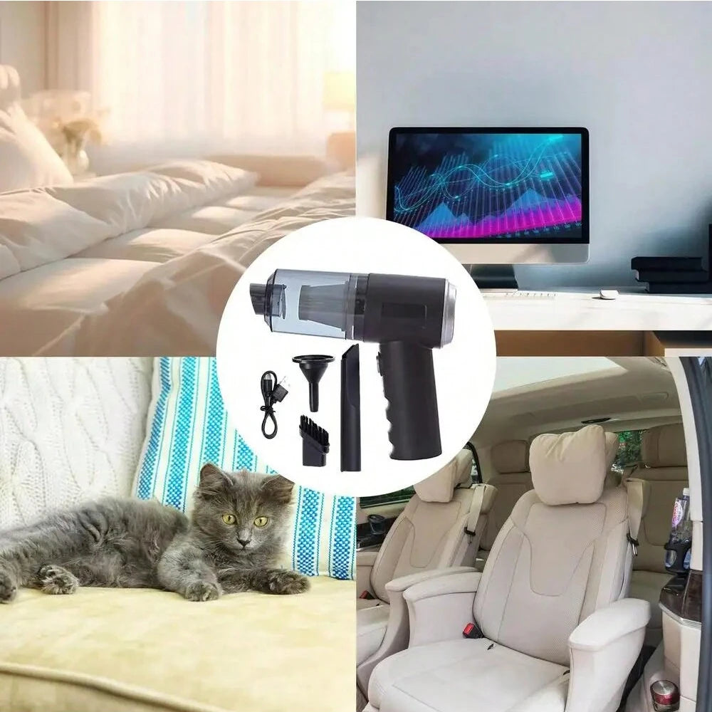 3-in-1 Cordless Car Vacuum & Blower – USB Rechargeable