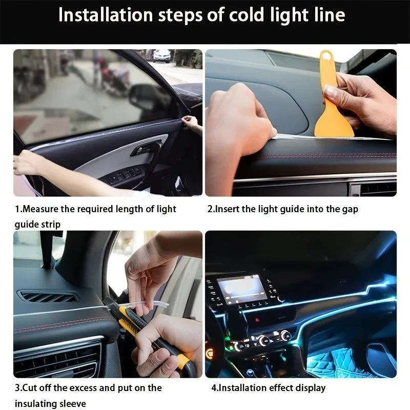 5M USB LED Neon Interior Light Strip for Cars