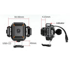 Shockproof Motorcycle Phone Mount – Optional 15W Wireless + 36W USB-C Charging